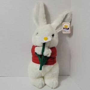 NaNa White Bunny Plush Toy with Red Sweater